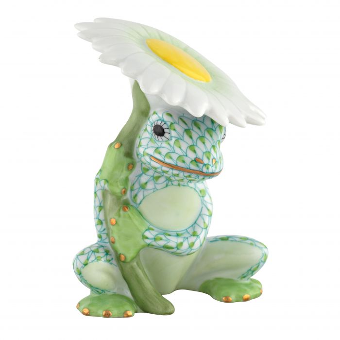 Herend Flower Frog in Key Lime