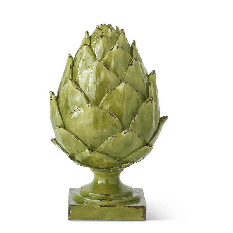 Green Resin Artichoke Finial