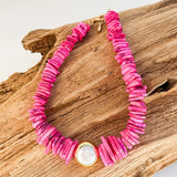 The Sariah Necklace with Round Pearl (Three Color Options)