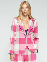 Pink Checked Blazer