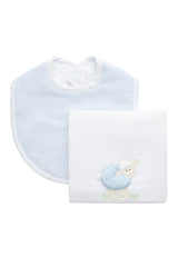 3 Marthas Lamb Basic Bib & Burp Boxed Set (Pink or Blue)