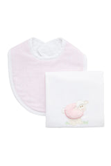 3 Marthas Lamb Basic Bib & Burp Boxed Set (Pink or Blue)