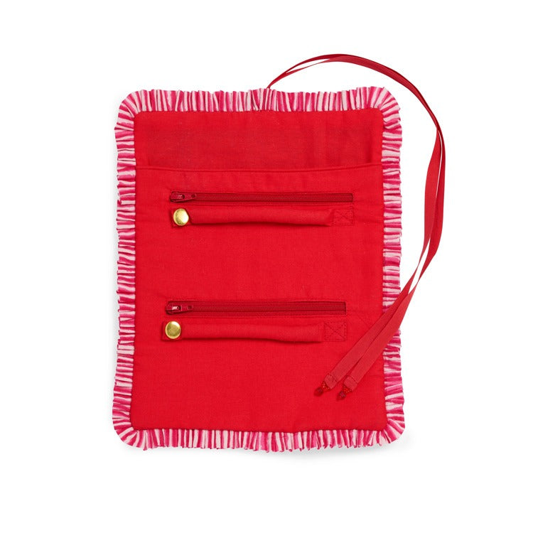 Elle Jewelry Roll (Pink or Red)