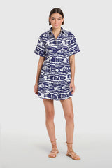 LIVRO Dock Dress in Fish Print