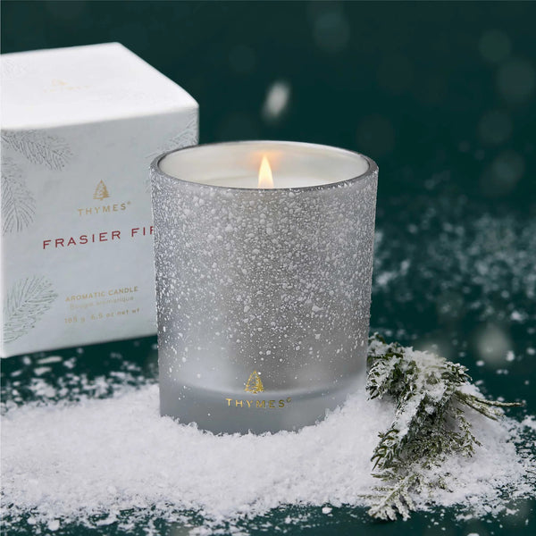 Thymes Medium Flocked Candle