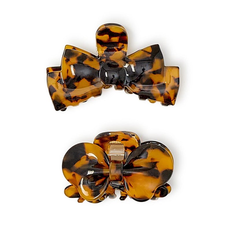Tortoise Twist Set of Two Claw Clips in a Bow Shape
