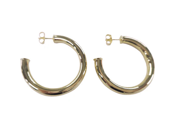 Sheila Fajl Chantal Hoops in Shiny 18K Gold Plated