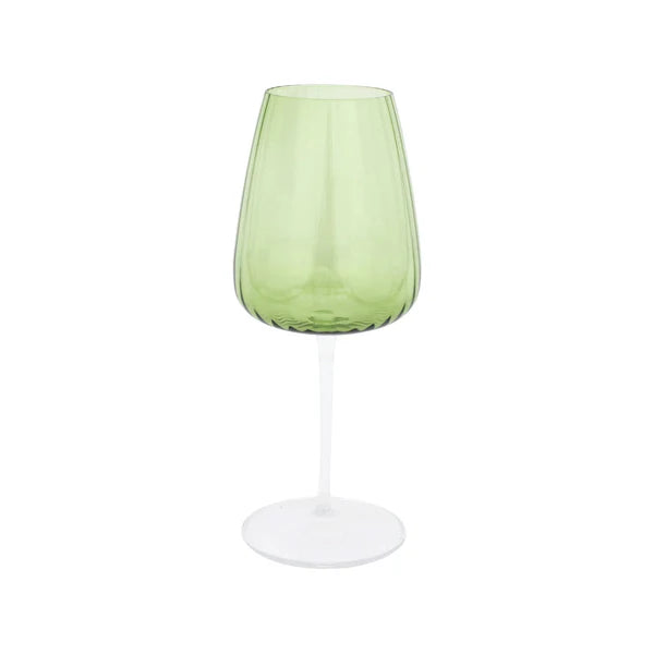 Vietri Francesca Green Wine Glass