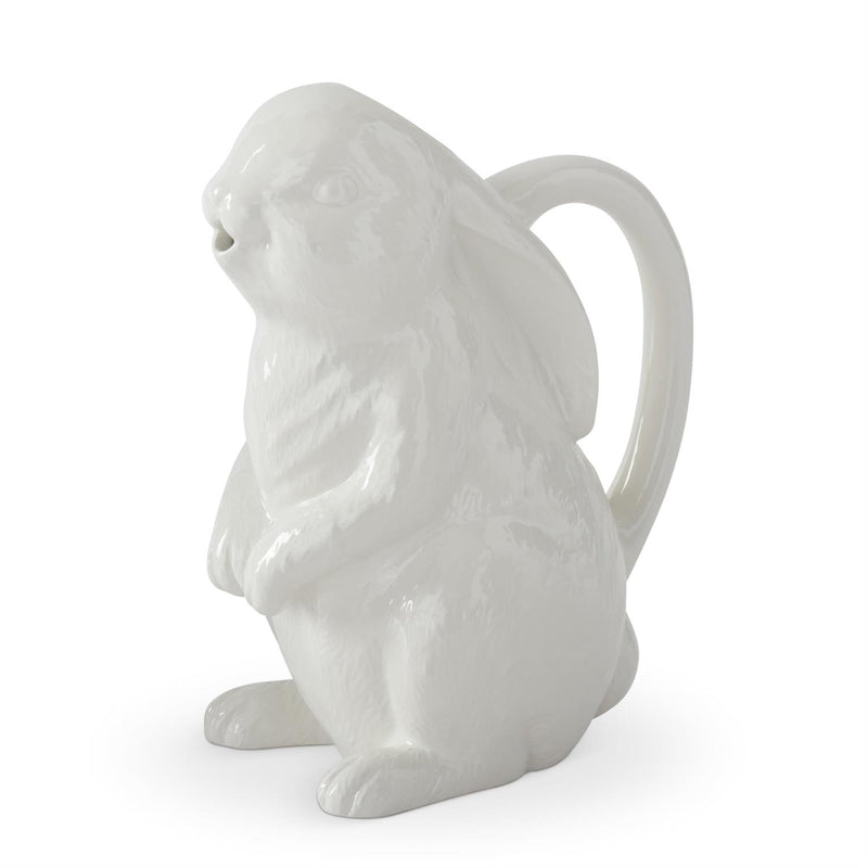 White Ceramic Easter Bunny Pitcher