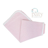 Paty Knit Receiving Blanket (Pink or Blue)