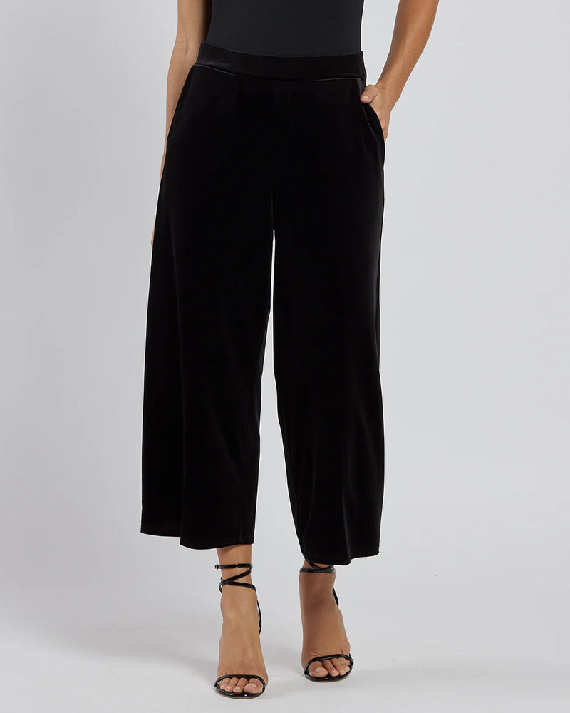 Jude Connally Lolly Pant in Black Stretch Velvet