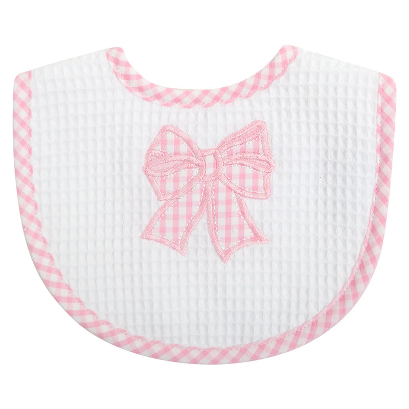 3 Marthas Pink Bow Medium Bib