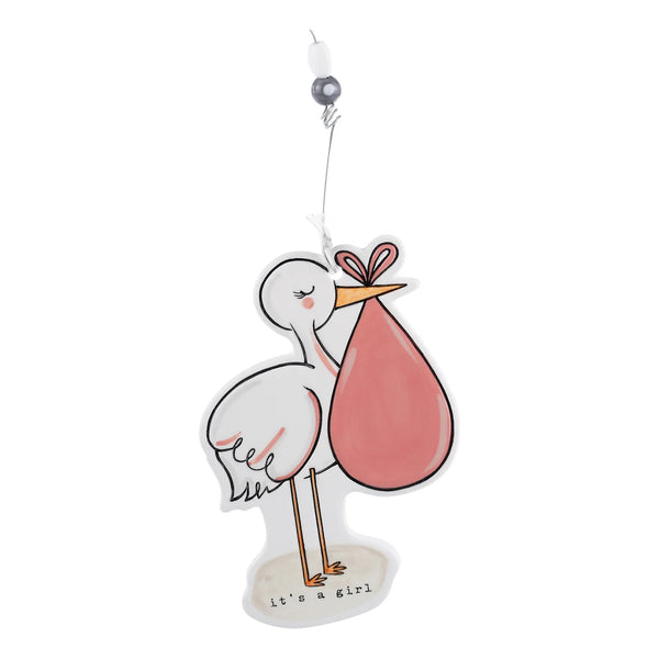 Stork Flat Ornament (Boy or Girl Option)