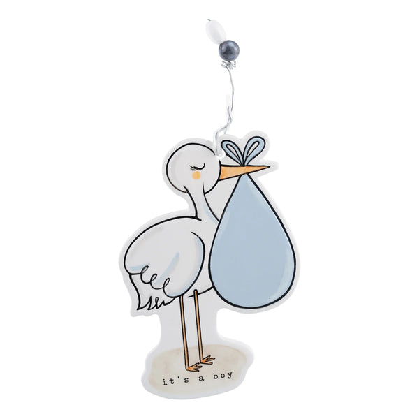 Stork Flat Ornament (Boy or Girl Option)