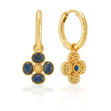 Capucine De Wulf Berry Clover Hoop Earrings with Double Sided Charm