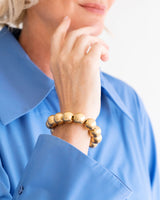 Susan Shaw Gold Bead Stretch Bracelet