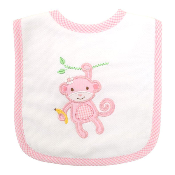 3 Marthas Pink Monkey Feeding Bib