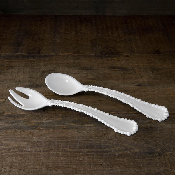 Beatriz Ball VIDA Alegria Large Salad Servers in White