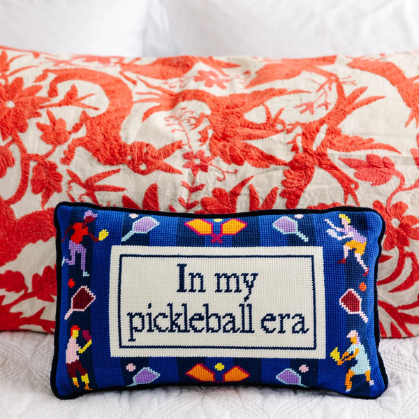 Furbish "Pickleball Era" Needlepoint Pillow