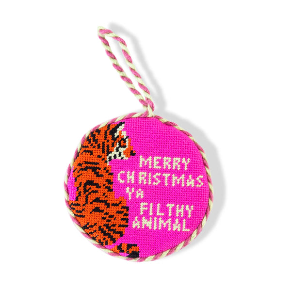 Furbish Filthy Animal Needlepoint Ornament