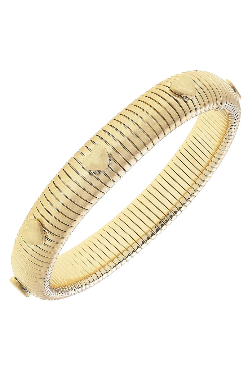 Constance Heart Bangle in Gold