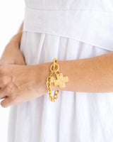 Susan Shaw Handcast Gold Cross Toggle Bracelet