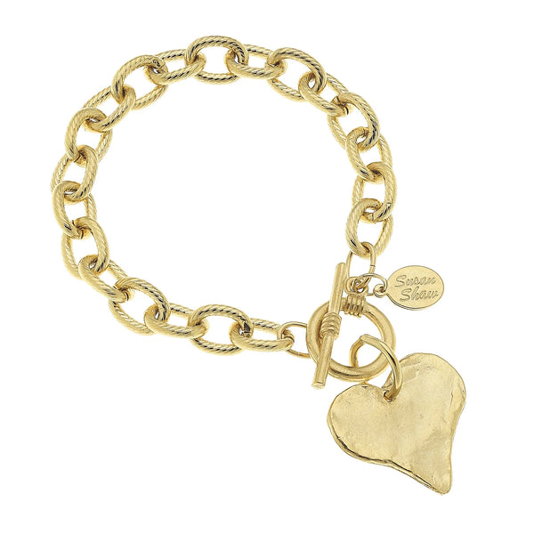 Susan Shaw Heart Toggle Bracelet