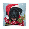 Holiday Black Lab Pillow