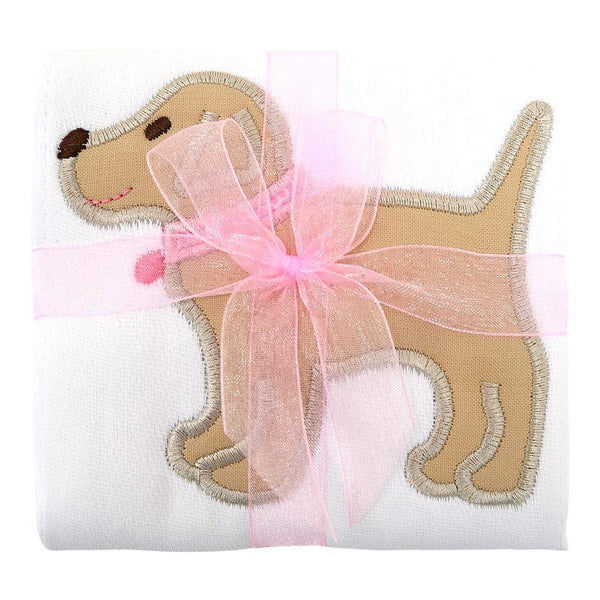 3 Marthas Pink Lab Puppy Burp Cloth