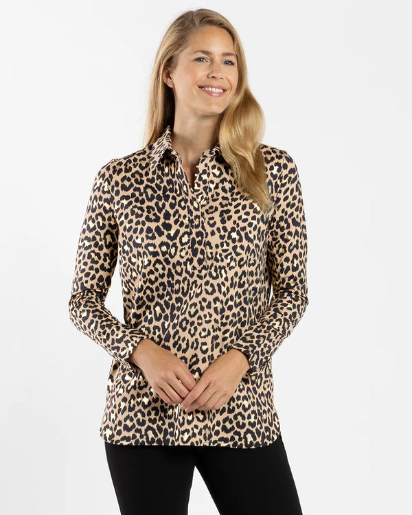 Jude Connally Hadley Top in Cheetah Gold Jude Cloth
