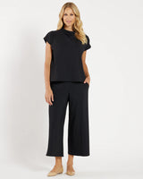 Jude Connally Tillie Top in Black Lightweight Jude Cloth