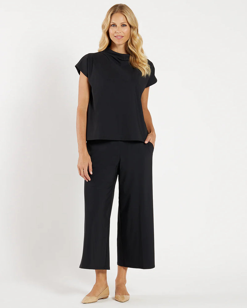 Jude Connally Tillie Top in Black Lightweight Jude Cloth