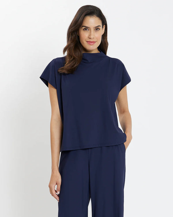 Jude Connally Tillie Top in Lightweight Navy Jude Cloth
