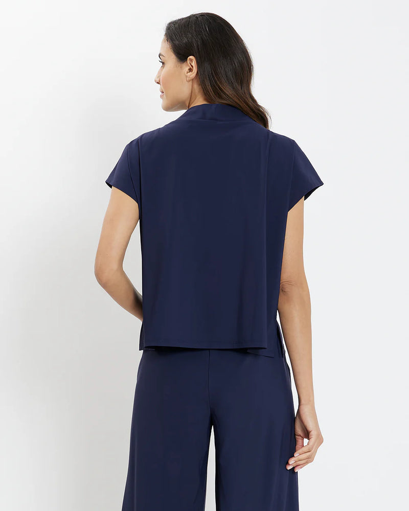 Jude Connally Tillie Top in Lightweight Navy Jude Cloth