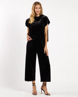 Jude Connally Tillie Top in Black Stretch Velvet