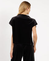 Jude Connally Tillie Top in Black Stretch Velvet