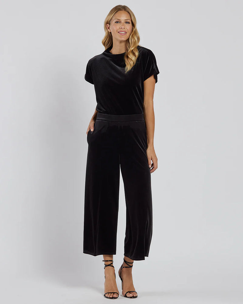Jude Connally Lolly Pant in Black Stretch Velvet