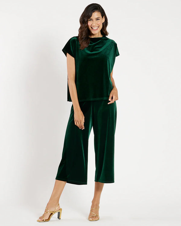 Jude Connally Lolly Pant in Palace Green Stretch Velvet
