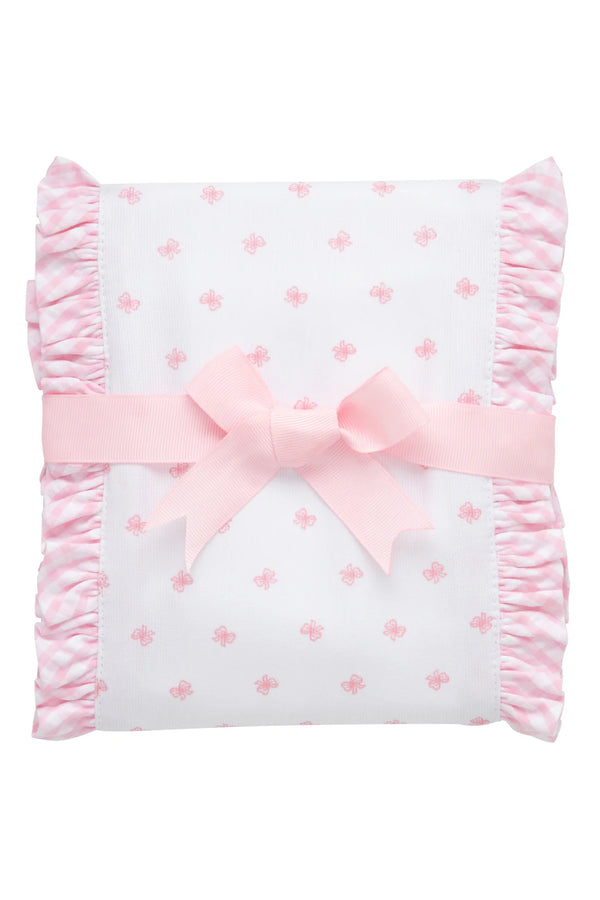 3 Martha's Bow Fancy Fabric Burp Cloth