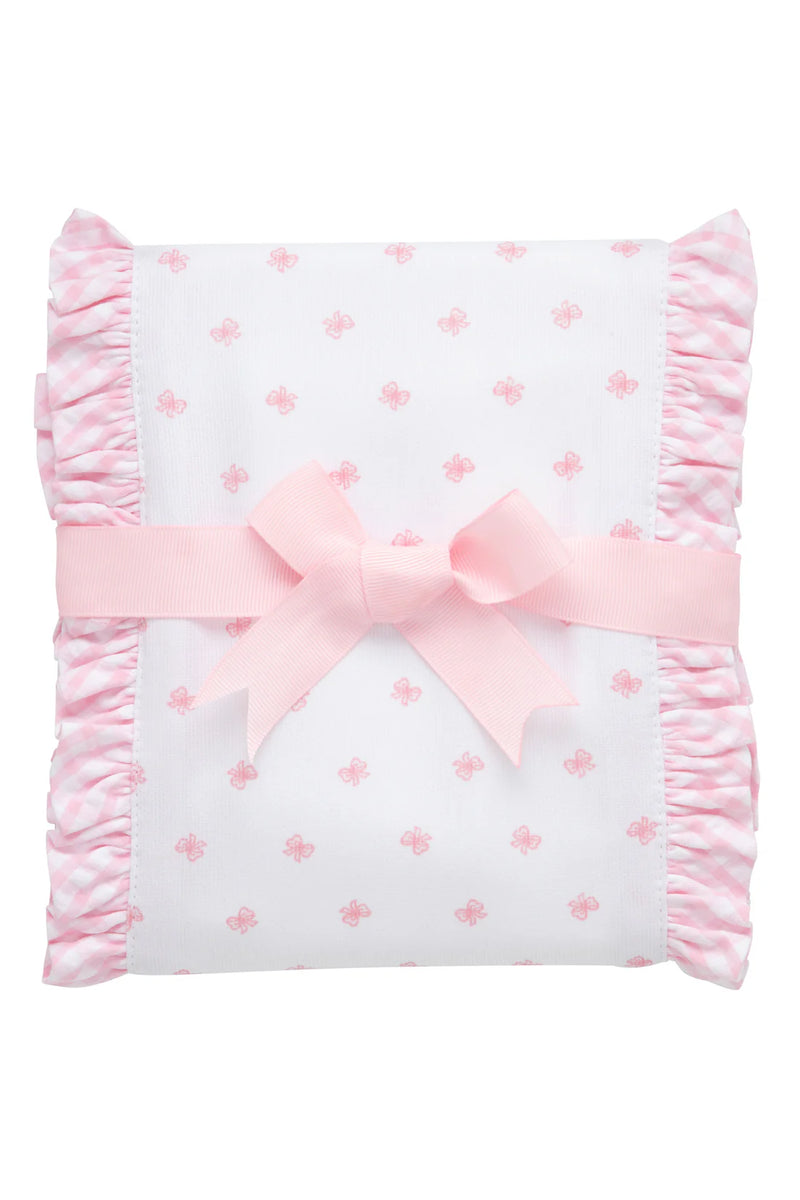 3 Martha's Bow Fancy Fabric Burp Cloth