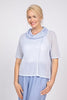 Mesh Stitch Drape Neck Topper