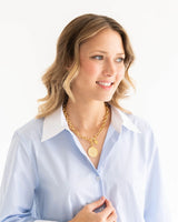 Susan Shaw Gold Coin Toggle Necklace
