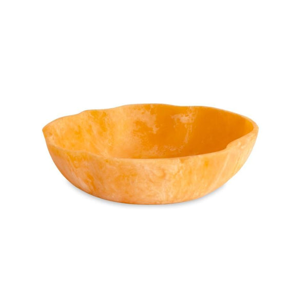 Beatriz Ball RESIN Sorbet Large Wavy Round Bowl in Tangerine