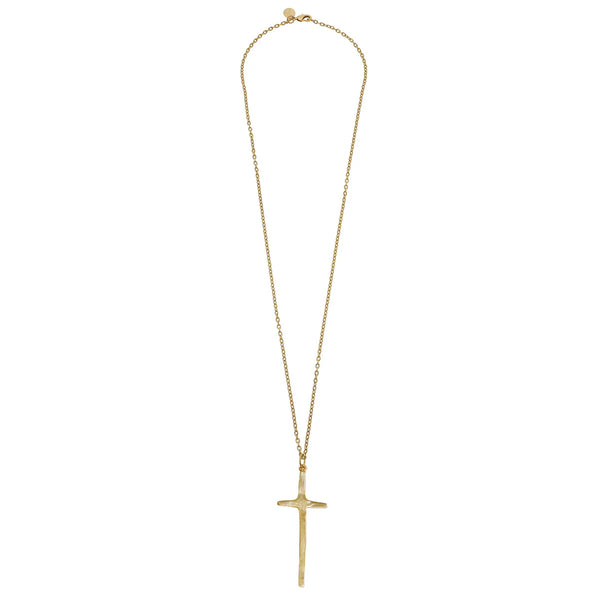 Susan Shaw Long Tall Cross Necklace