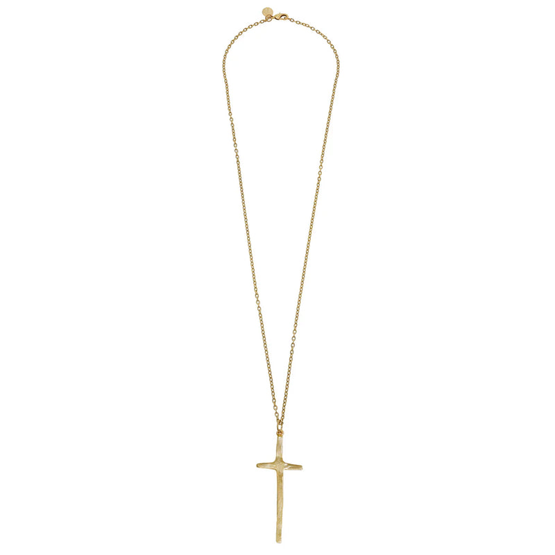 Susan Shaw Long Tall Cross Necklace