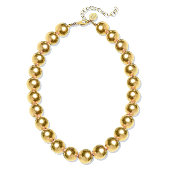 Susan Shaw 24KT Gold Plated Large 16mm Ball Choker