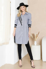 Jerra Wenna Shirt Tunic Dress in Black