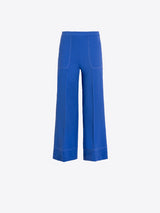 Wide Leg Blue Trouser Pants