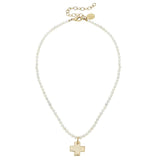 Susan Shaw Alys Cross Necklace (Multiple Color Choices!)