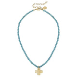 Susan Shaw Alys Cross Necklace (Multiple Color Choices!)